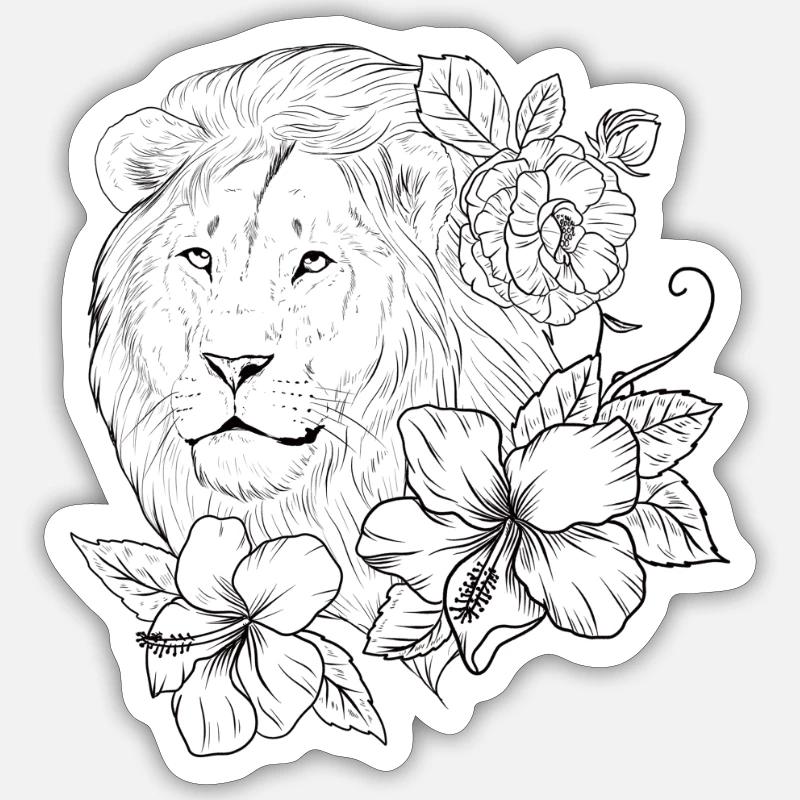 Douce nature - Douceur sauvage - Sticker taille S (10 x 10 cm) - blanc mat