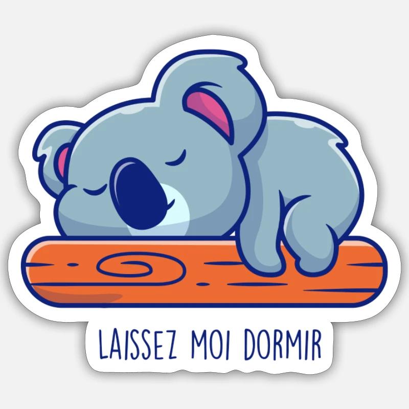 koala - Sticker taille S (10 x 10 cm) - blanc mat