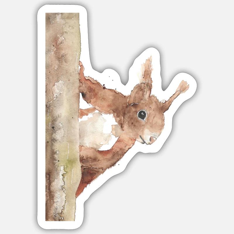 Squirrel Sticker size S (10 x 10 cm)