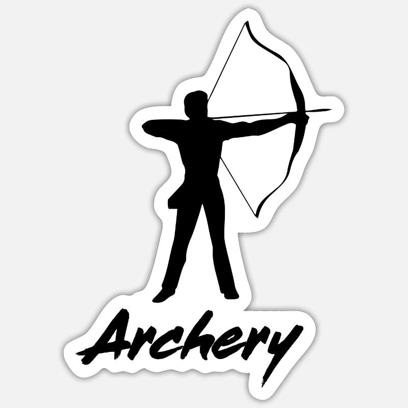 Bogenschütze Bogenschießen Geschenk - Sticker Größe S (10 x 10 cm) - Mattweiß