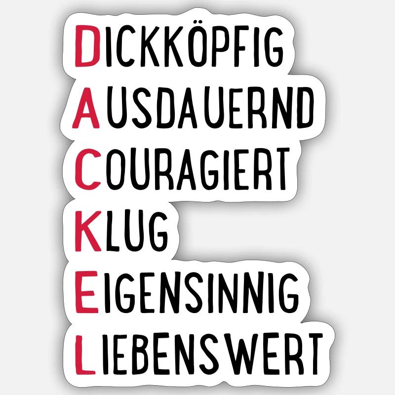 Dackel - Sticker Größe S (10 x 10 cm) - Mattweiß