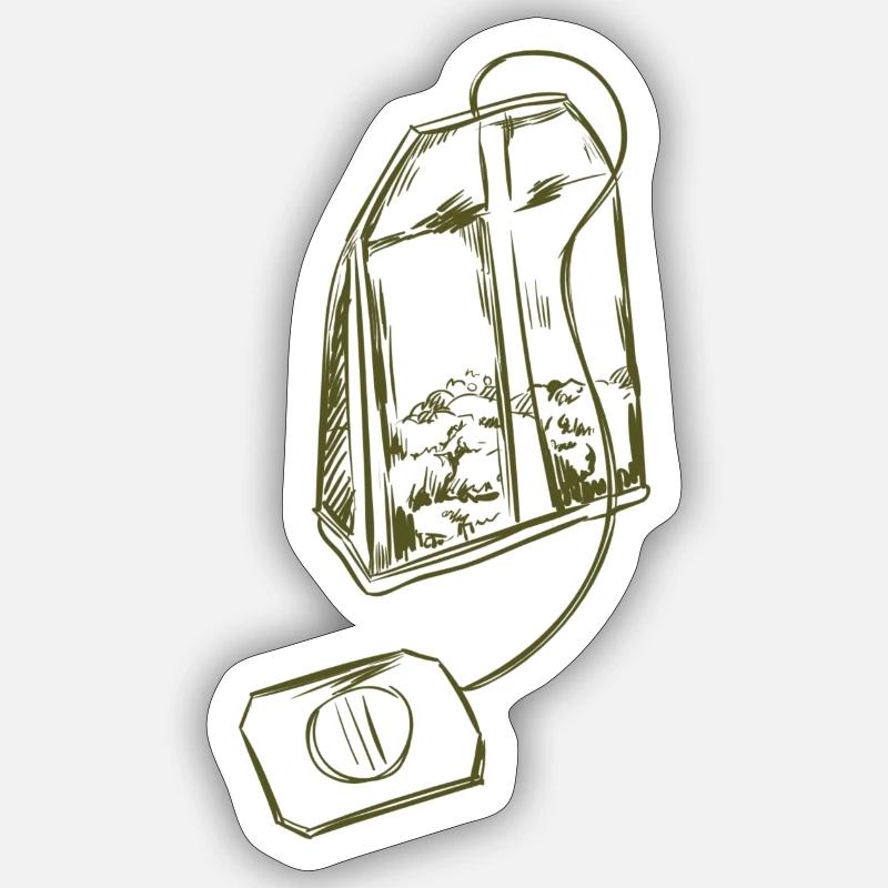 Tea - Sticker size S (10 x 10 cm) - white matte