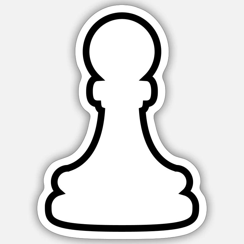 White Bauer Figure - Sticker taille S (10 x 10 cm) - blanc mat