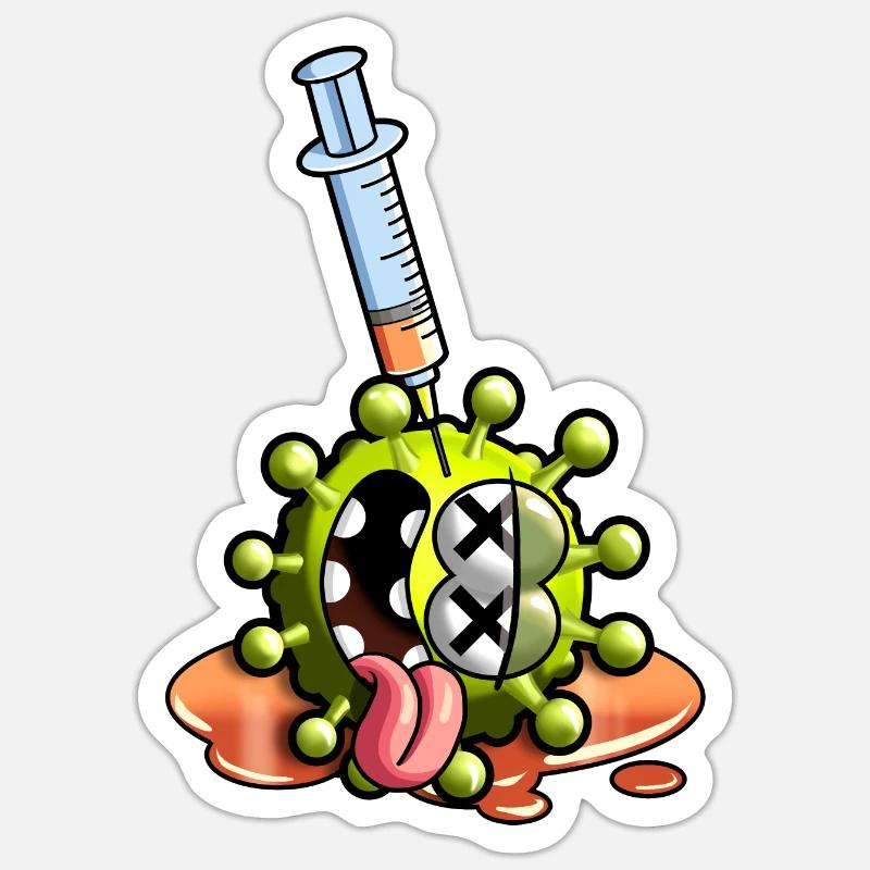 Ich bin geimpft. - Sticker Größe S (10 x 10 cm) - Mattweiß