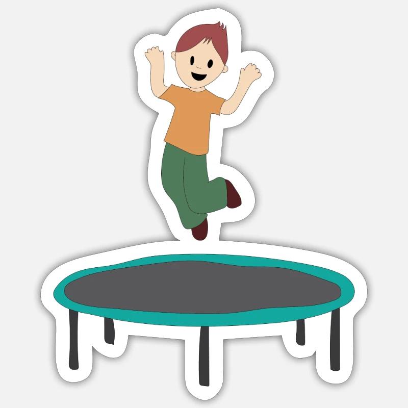 Trampoline - Sticker size S (10 x 10 cm) - white matte