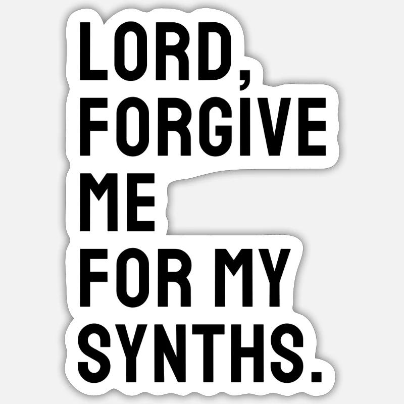 Synth Techno Electro musik geschenk Sticker Größe S (10 x 10 cm)