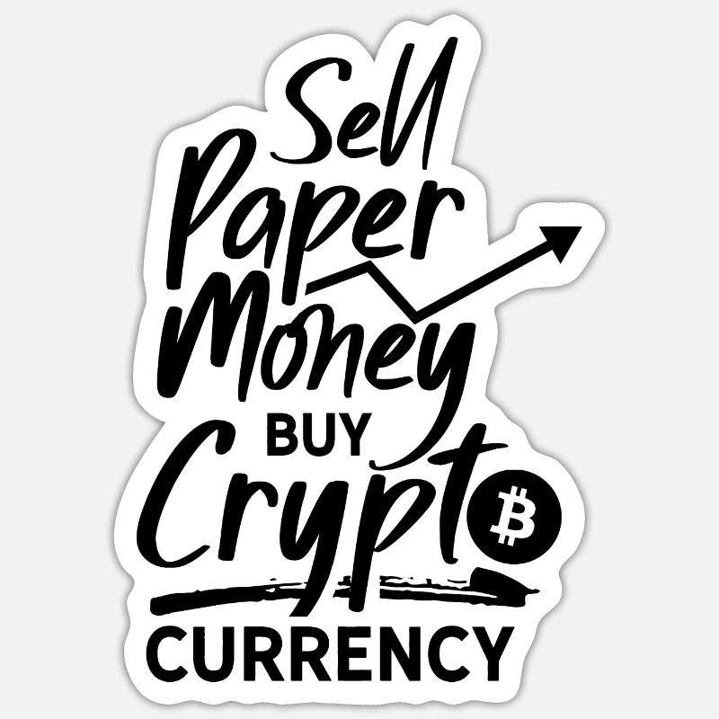 Cryptowährung Krypto Crypto Trader Kryptowährung Sticker Größe S (10 x 10 cm)