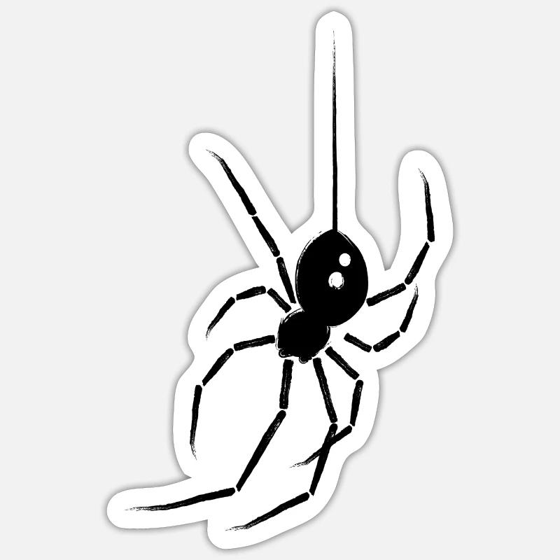 Spinne Schwarze Witwe Sticker Größe S (10 x 10 cm)