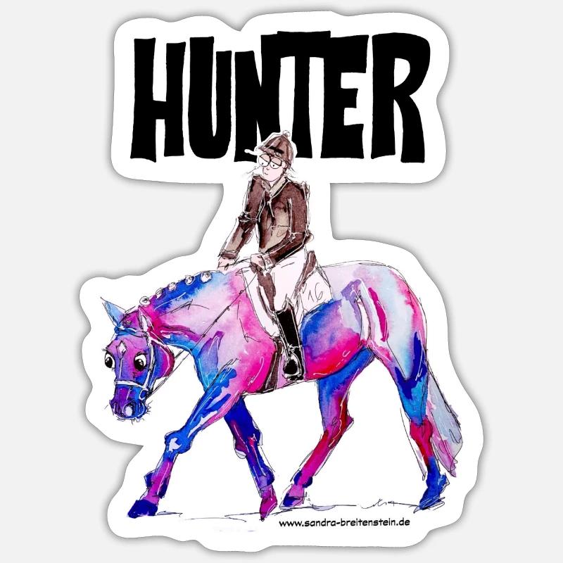 Hunter II - Sticker size S (10 x 10 cm) - white matte