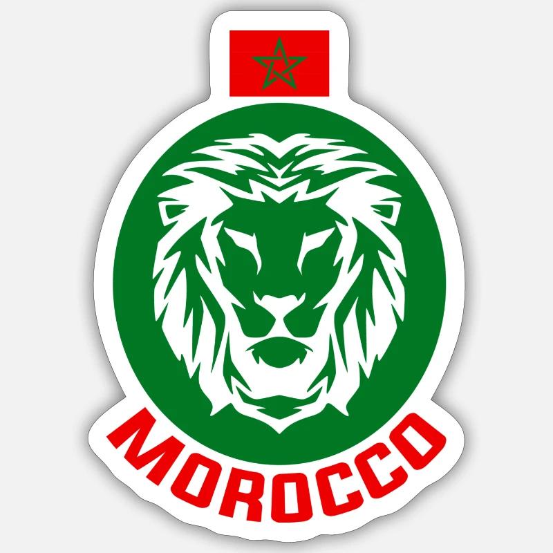Maroc - Sticker taille S (10 x 10 cm) - blanc mat