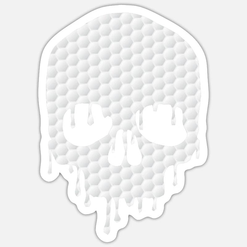 Squelette de golf - une conception cool de crâne pour l’amoureux de golf Sticker taille S (10 x 10 cm)