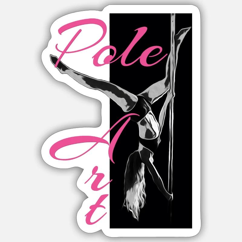 PoleArt Dancer - Sticker Größe S (10 x 10 cm) - Mattweiß