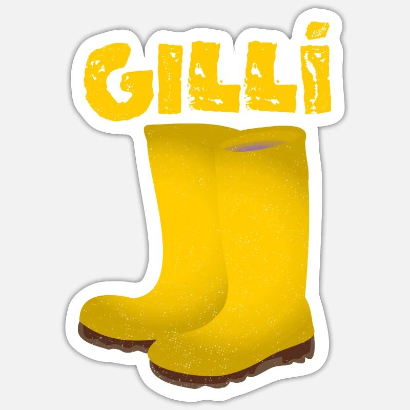 Gilli Gilbert Gerald - Sticker Größe S (10 x 10 cm) - Mattweiß