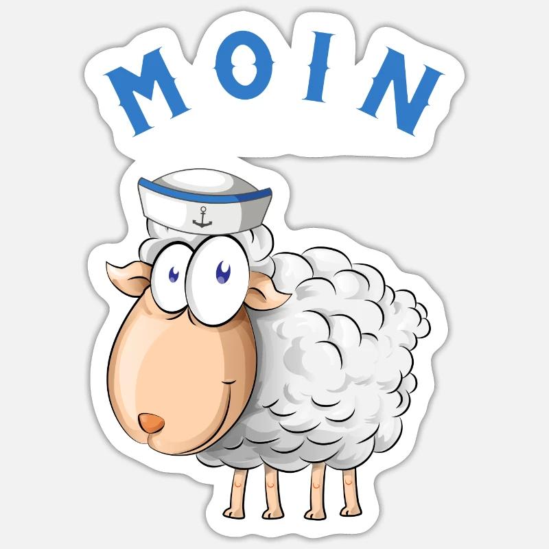 Moin - Sticker Größe S (10 x 10 cm) - Mattweiß