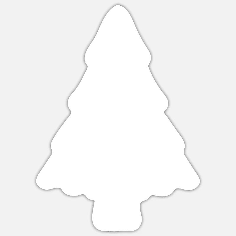 Sapin de Noël - Sticker taille S (10 x 10 cm) - blanc mat