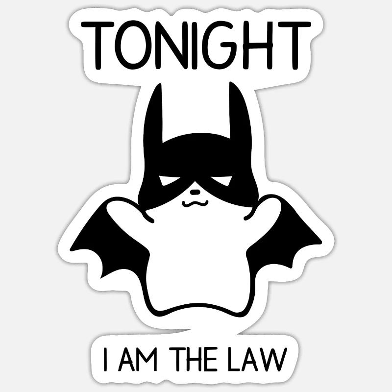 TONIGHT - Sticker taille S (10 x 10 cm) - blanc mat