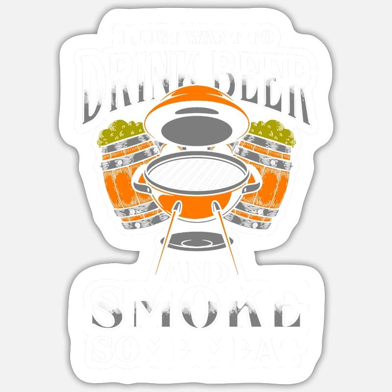 BBQ Grillmaster Grill King - Sticker size S (10 x 10 cm) - white matte