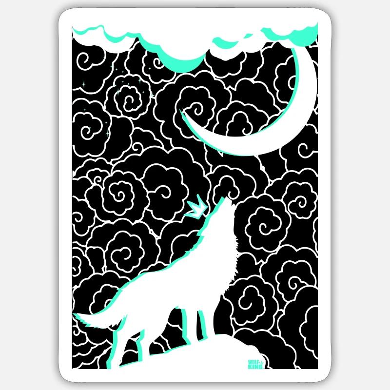 Yawling Wolf Sticker Größe S (10 x 10 cm)