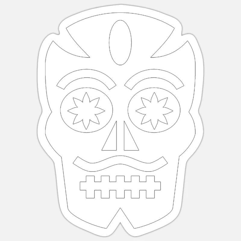 calavera-mexico - Sticker size S (10 x 10 cm) - white matte