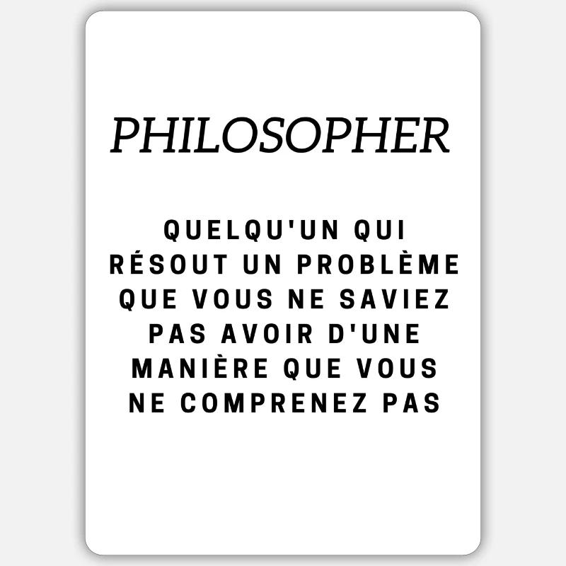 philosopher - Sticker taille S (10 x 10 cm) - blanc mat