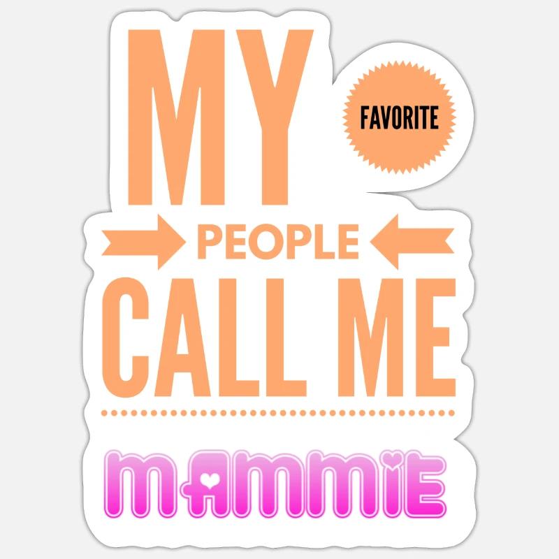 Mama Mutter Mama Mutter Mutter Mutter Mutter Mutter Sticker Größe S (10 x 10 cm)