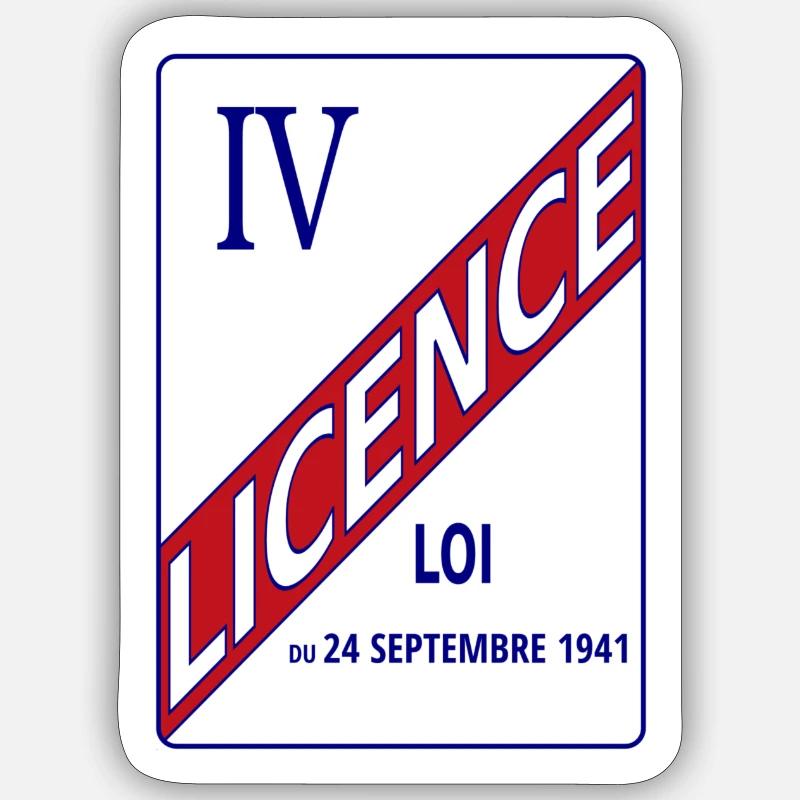 Lizenz 4 - Sticker Größe S (10 x 10 cm) - Mattweiß