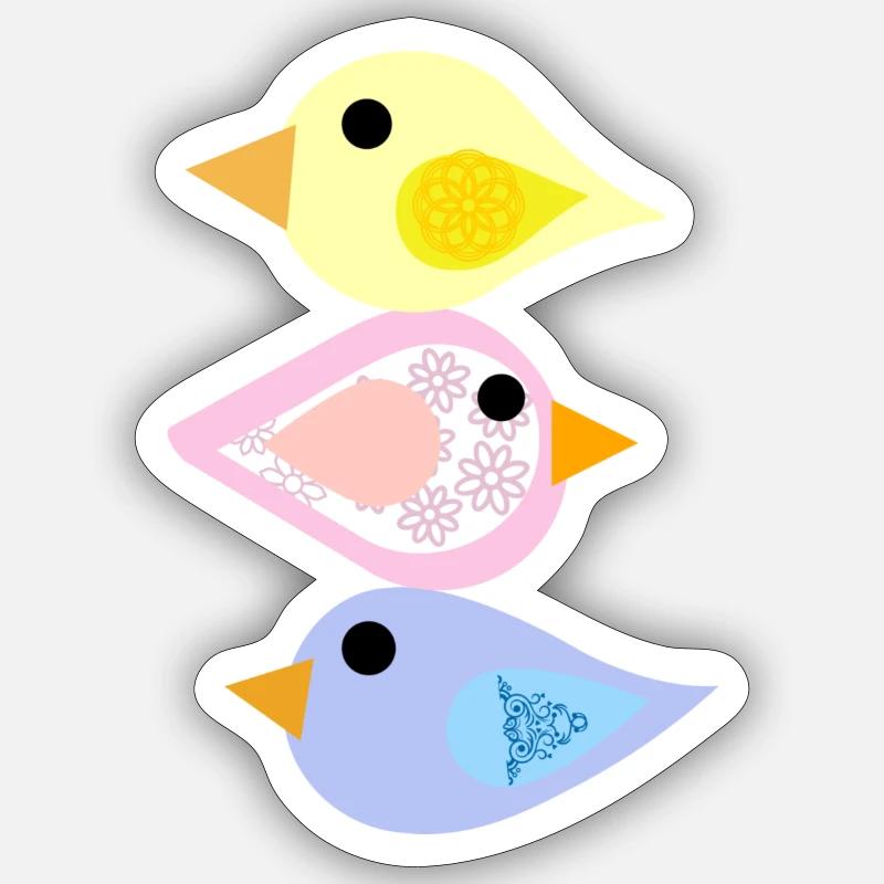 Oiseaux Sticker taille S (10 x 10 cm)