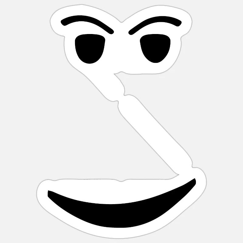 ROBLOX CHILL FACE - Sticker Größe S (10 x 10 cm) - Mattweiß