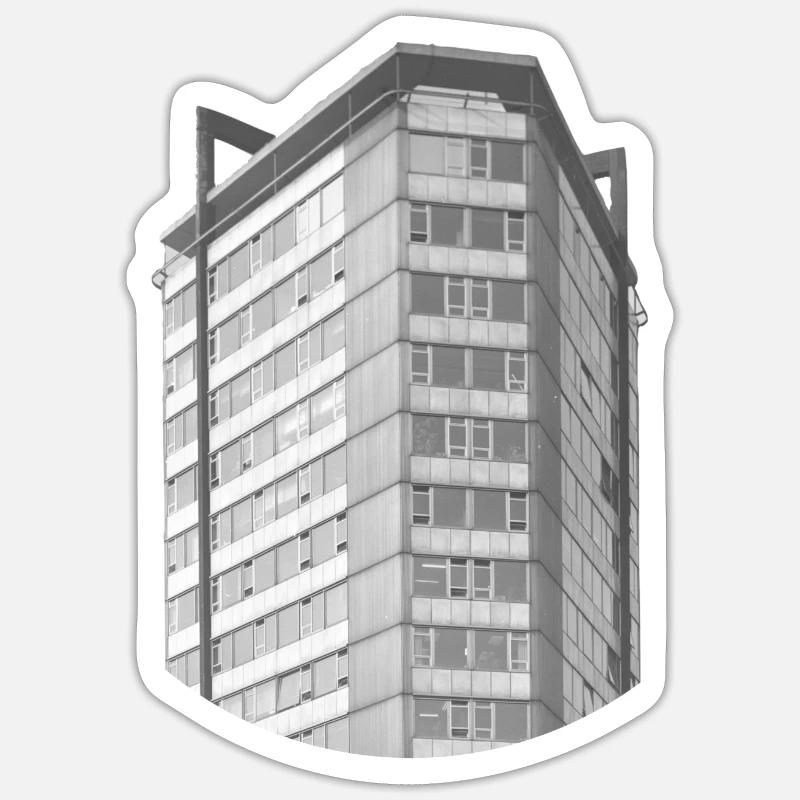 Neudeflat, Utrecht - Sticker size S (10 x 10 cm) - white matte
