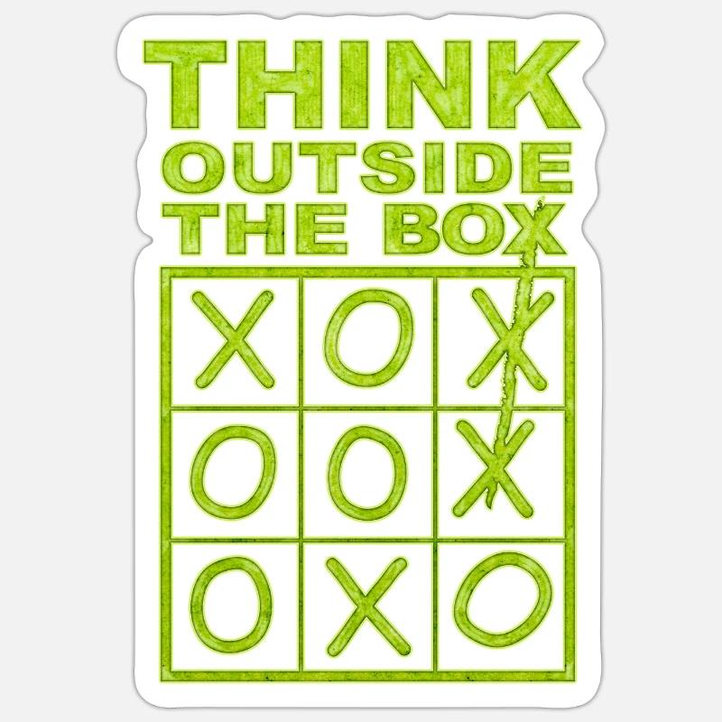Think outside the box - Sticker size S (10 x 10 cm) - white matte