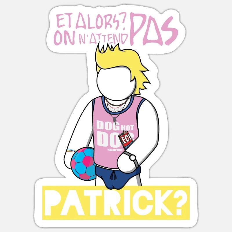 Patrick Chirac : On n'attend pas? V2 - Sticker taille S (10 x 10 cm) - blanc mat