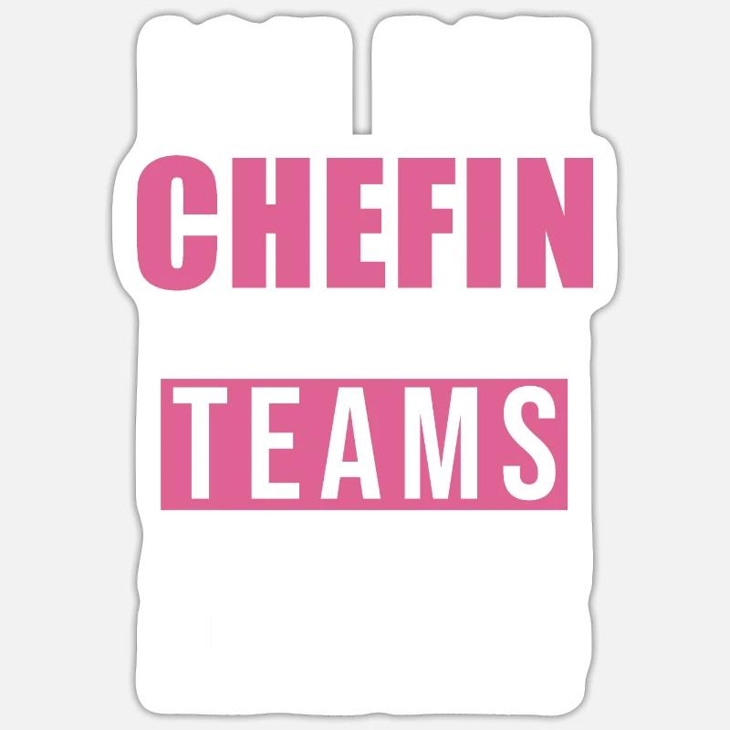 Chefin Lustige Geschenkidee - Sticker Größe S (10 x 10 cm) - Mattweiß