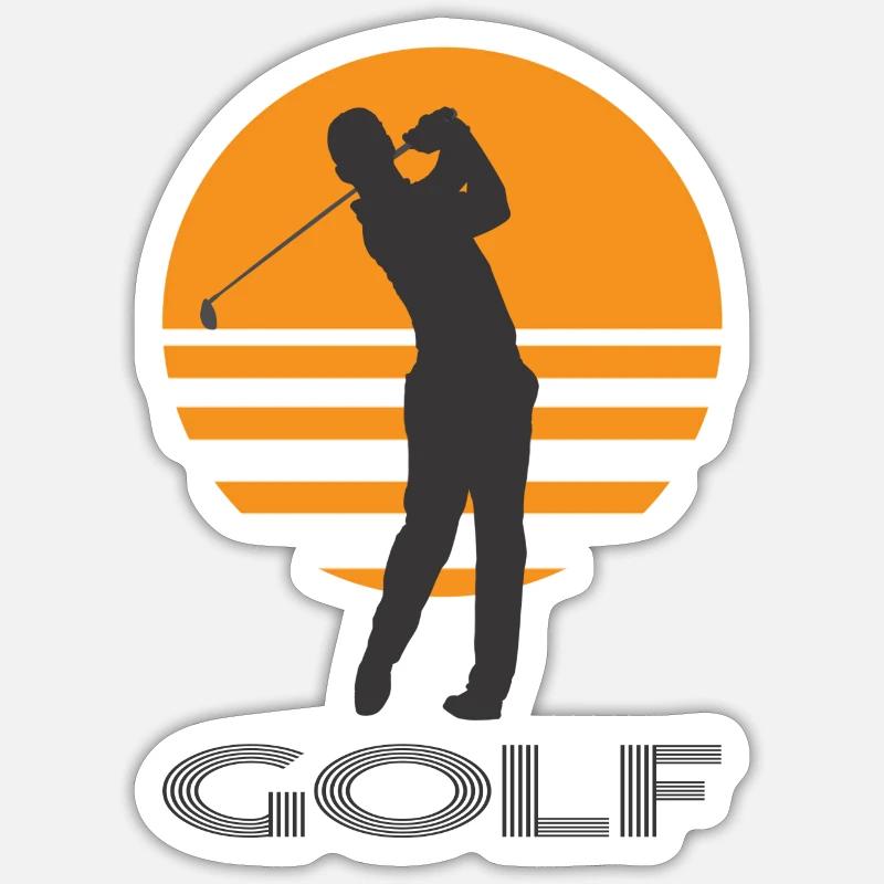 Le golf - Sticker taille S (10 x 10 cm) - blanc mat