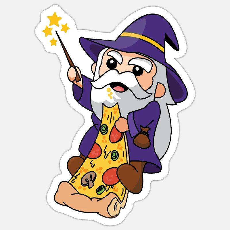 Pizza Wizard Sticker size S (10 x 10 cm)