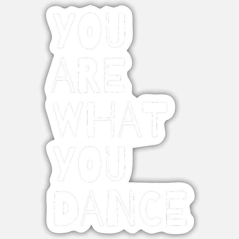 Danse - Sticker taille S (10 x 10 cm) - blanc mat