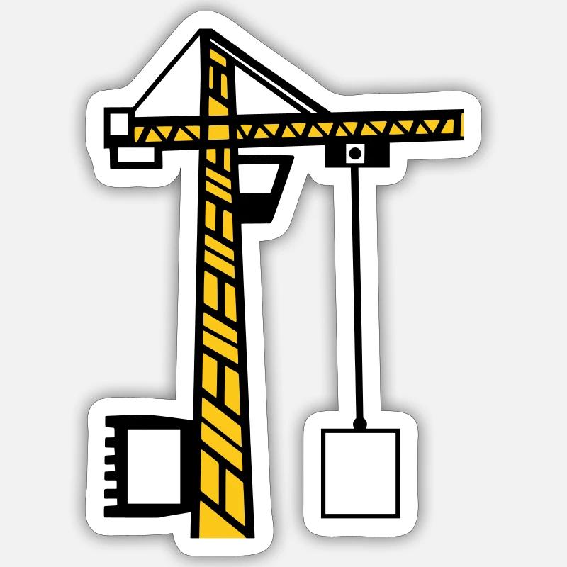 Grue de construction Grue de levage Construction Sticker taille S (10 x 10 cm)