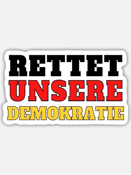 Demokratie Freiheit Grundrechte wahl politik - Sticker Größe S (10 x 10 cm) - Mattweiß