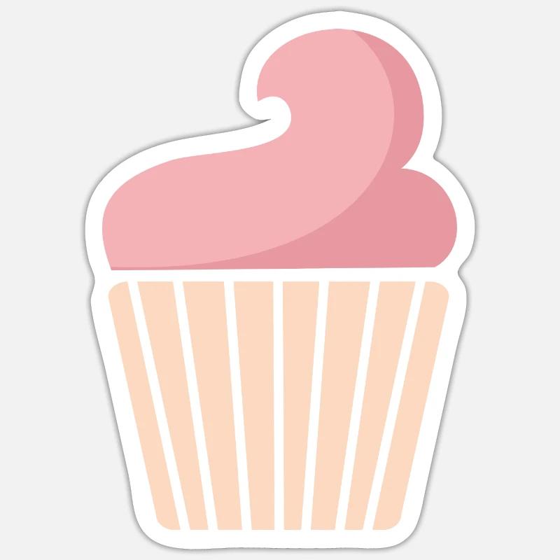 cupcake - Sticker Größe S (10 x 10 cm) - Mattweiß