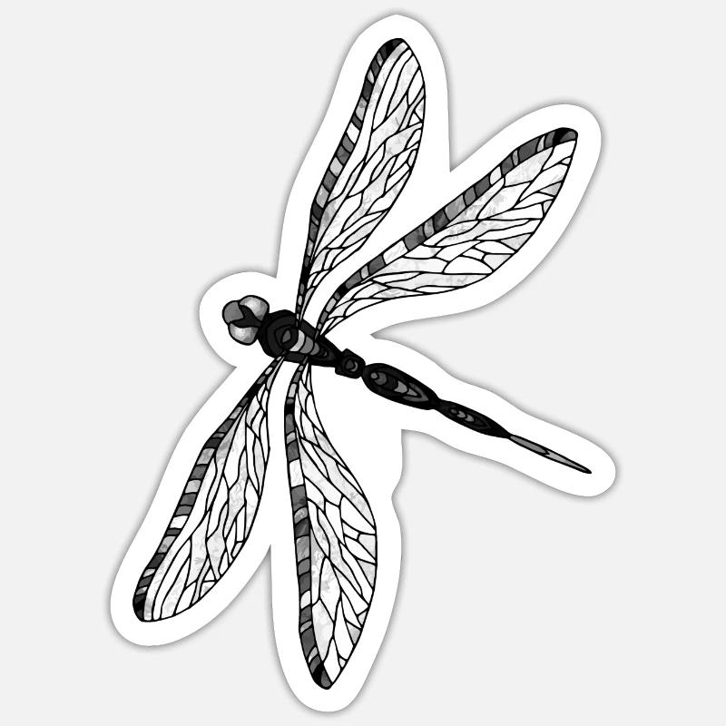 Libelle Sticker Größe S (10 x 10 cm)