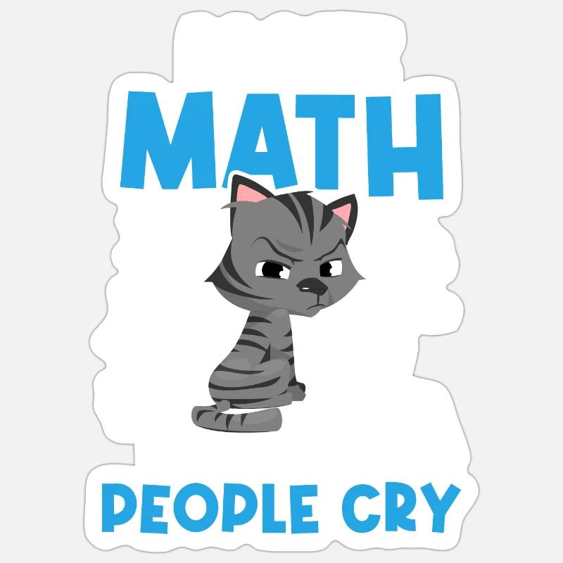 I love math mathematics nerd mathematician Sticker size S (10 x 10 cm)