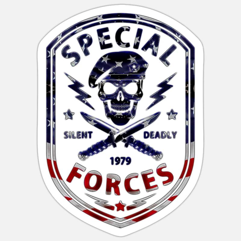 Special forces - Sticker size S (10 x 10 cm) - white matte