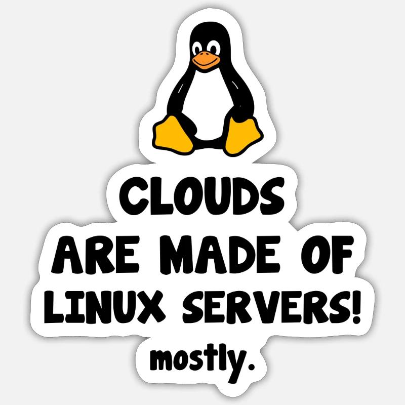 Linux Server Sysadmin Computer Scientist Saying Sticker size S (10 x 10 cm)