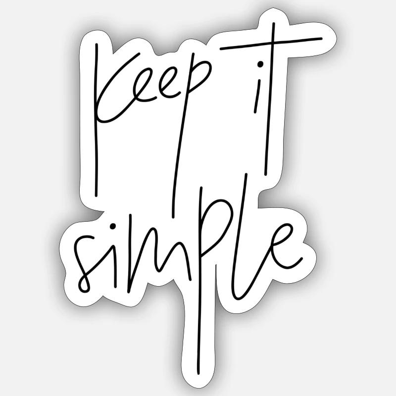 keep it simple Sticker Größe S (10 x 10 cm)