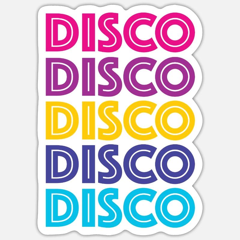 Disco Disco Disco - Sticker size S (10 x 10 cm) - white matte