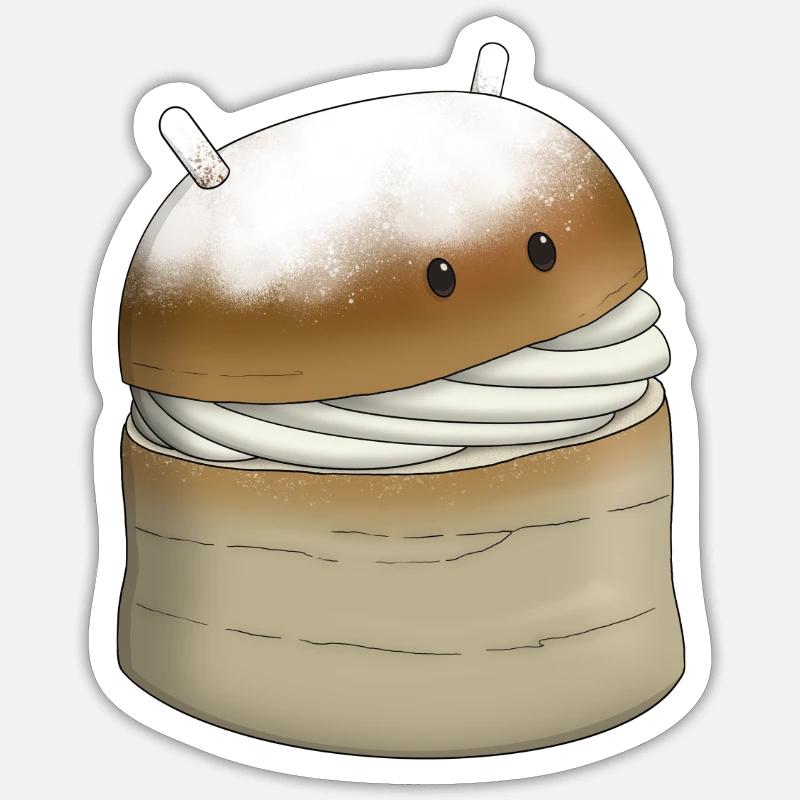 Android / Semla - Sticker Größe S (10 x 10 cm) - Mattweiß