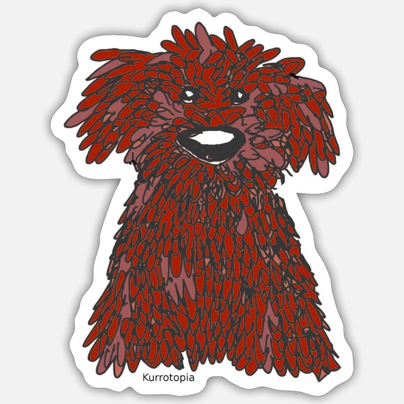 pdae sketch choco - Sticker size S (10 x 10 cm) - white matte
