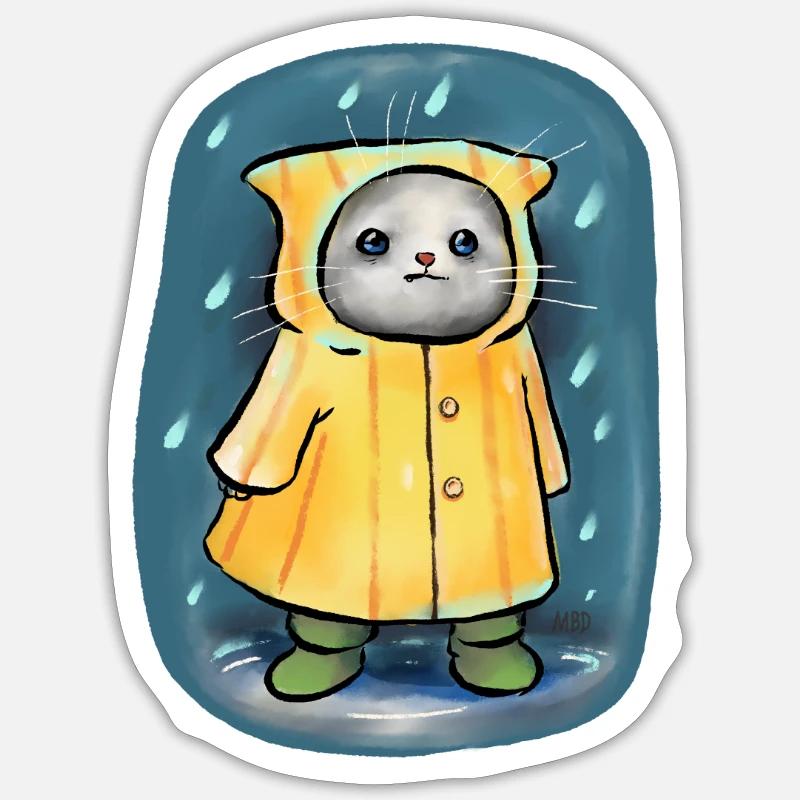 Herbstkadser - Sticker Größe S (10 x 10 cm) - Mattweiß