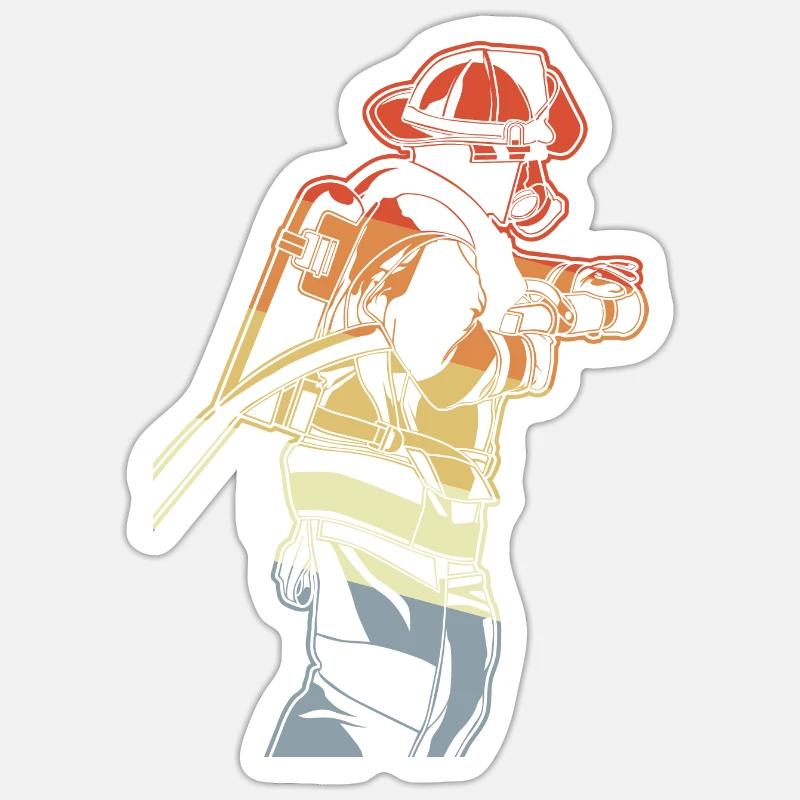Fireman Sticker size S (10 x 10 cm)