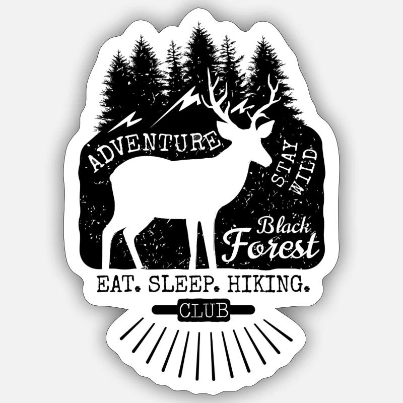 Forêt-Noire - Sticker taille S (10 x 10 cm) - blanc mat