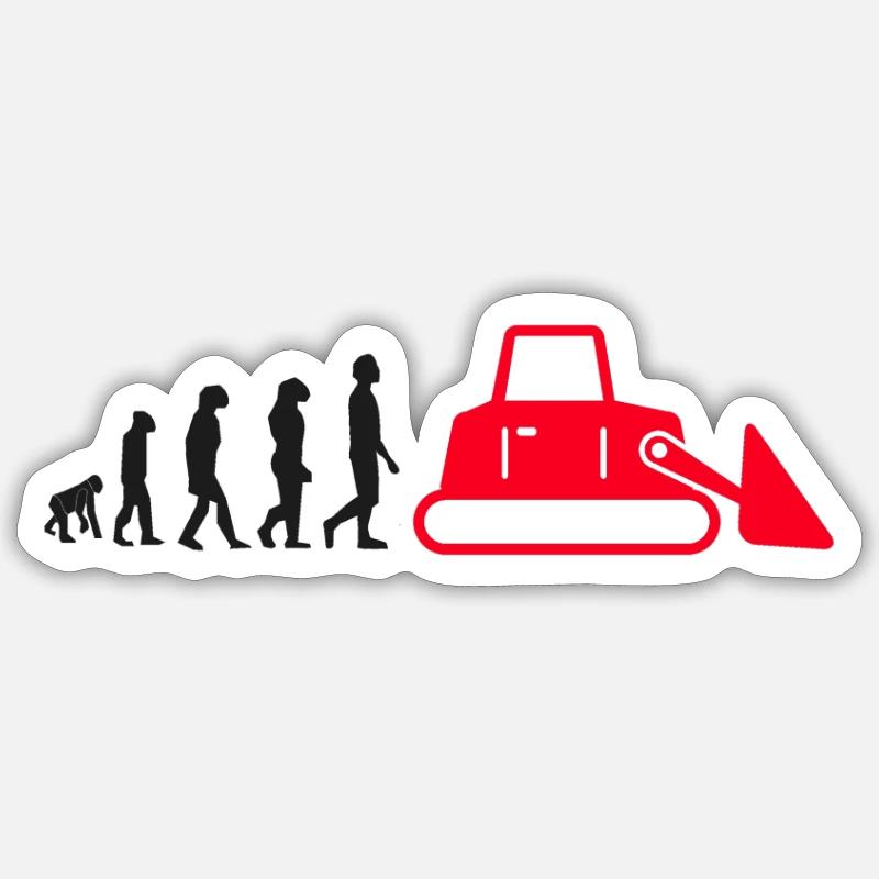 Caterpillar Construction job small excavator gift profession work Sticker size S (10 x 10 cm)